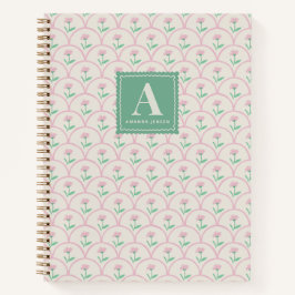 Cuaderno Personalizado con Flores Rosadas Escalona