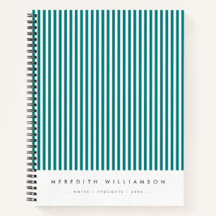 Cuaderno Personalizado con Franja Vertical Azul Tu