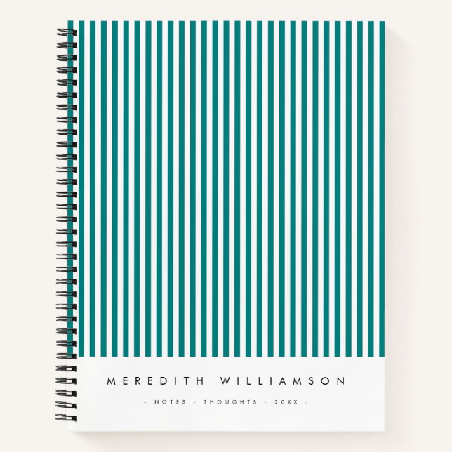 Cuaderno Personalizado con Franja Vertical Azul Tu (Anverso)