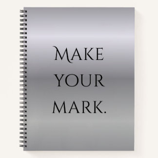 Cuaderno Personalizado con Gradiente de Plata Mode