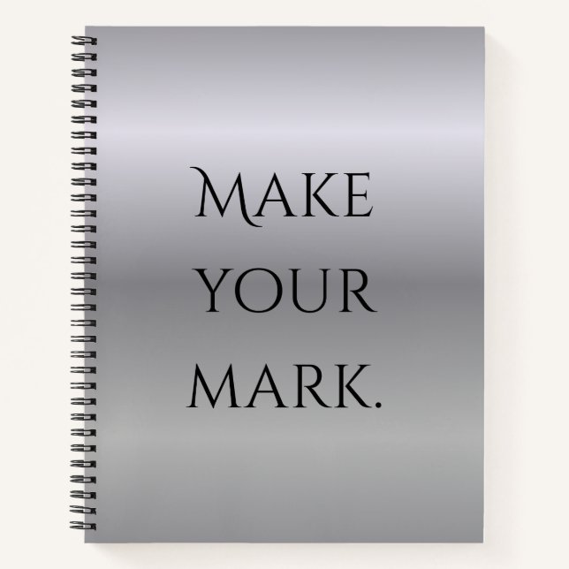 Cuaderno Personalizado con Gradiente de Plata Mode (Anverso)
