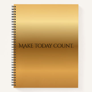 Cuaderno Personalizado con Gradiente Dorado Modern