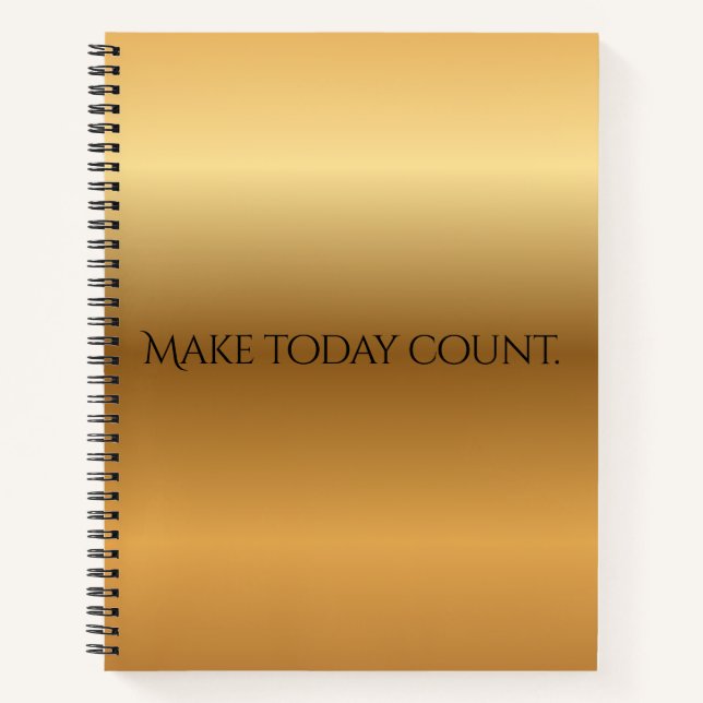Cuaderno Personalizado con Gradiente Dorado Modern (Anverso)