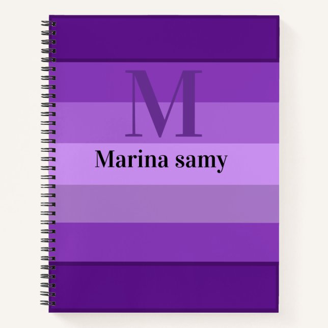 cuaderno personalizado con gradiente púrpura (Anverso)