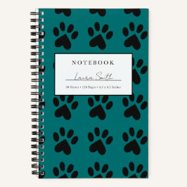 Cuaderno Personalizado con Huella de Pata Negra y