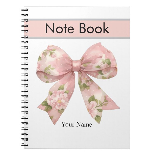 cuaderno personalizado con lazo (Frente)