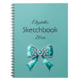 cuaderno personalizado con lazo y nombre