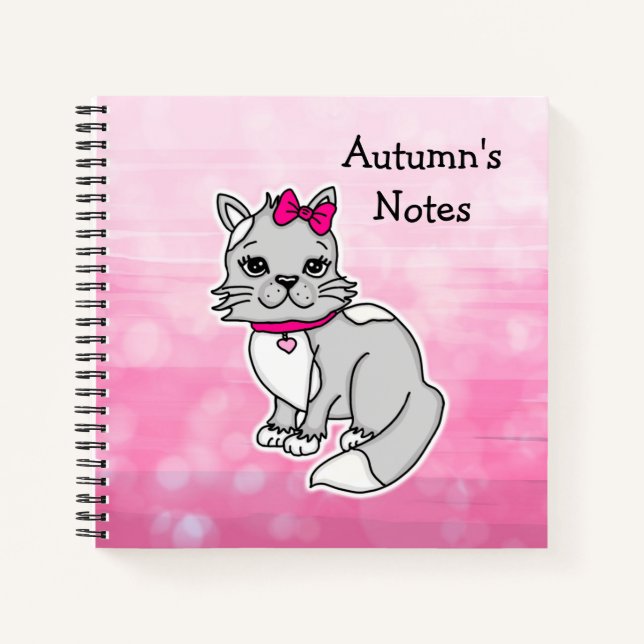 Cuaderno Personalizado con manchas grises y blancas  (Anverso)