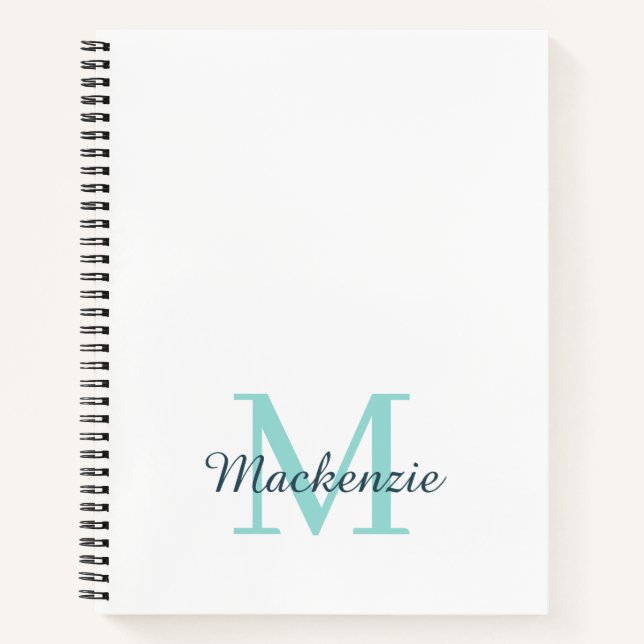 Cuaderno Personalizado con Monograma y Nombre (Anverso)