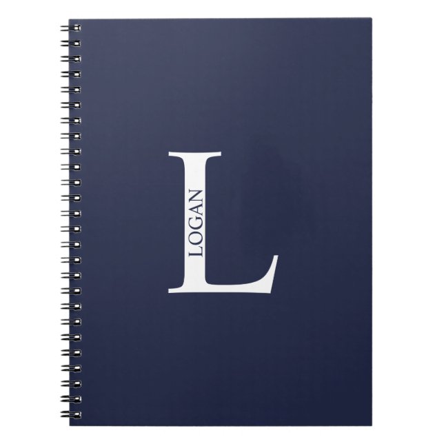 Cuaderno personalizado con monograma y nombre (Frente)