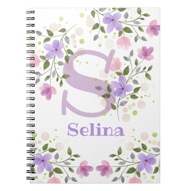 Cuaderno Personalizado con monograma y nombre (Frente)