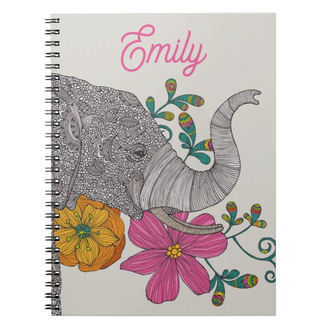 Cuaderno Personalizado con Nombre de Elefante (Frente)