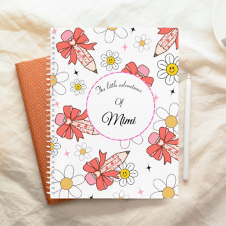 Cuaderno Personalizado con Nombre de Niños Kawaii 