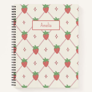 Cuaderno Personalizado con Nombre de Rejilla de Fr