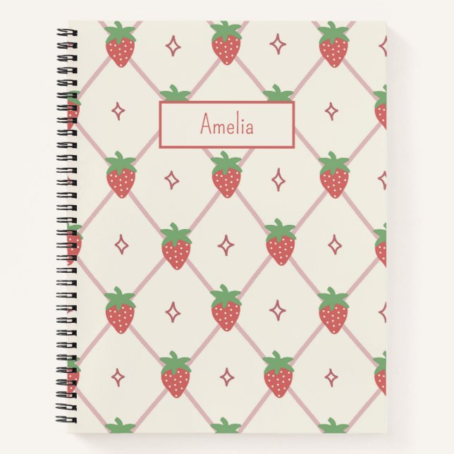 Cuaderno Personalizado con Nombre de Rejilla de Fr (Anverso)