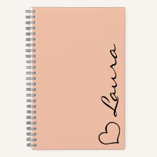 Cuaderno Personalizado con Nombre en Letra Corazón