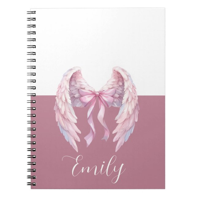 cuaderno personalizado con nombre y lazo (Frente)