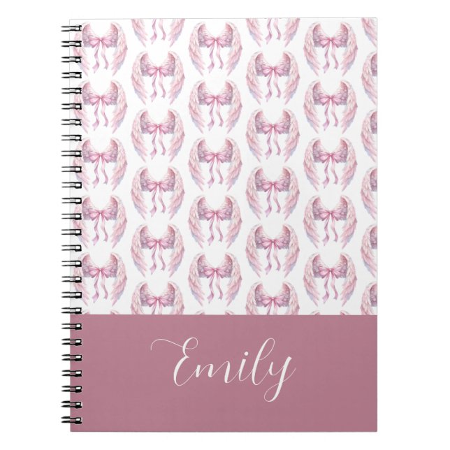 cuaderno personalizado con nombre y lazo (Frente)
