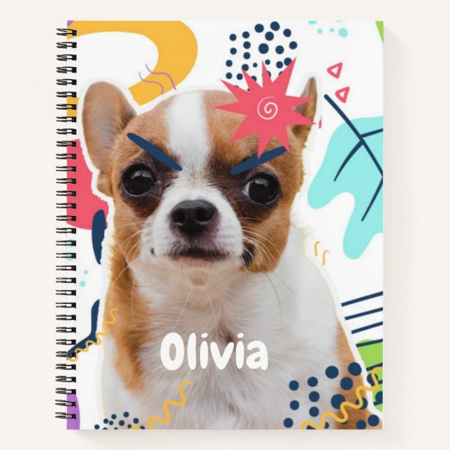 Cuaderno Personalizado con Patrón de Cachorro Dulc (Anverso)