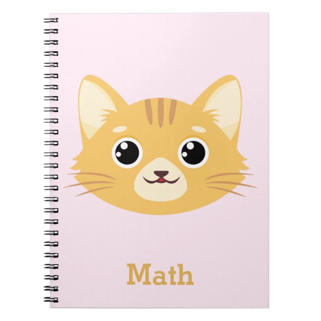 Cuaderno Personalizado con Patrón de Gato (Frente)