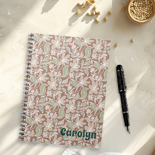 Cuaderno personalizado con patrón de jardín de cam