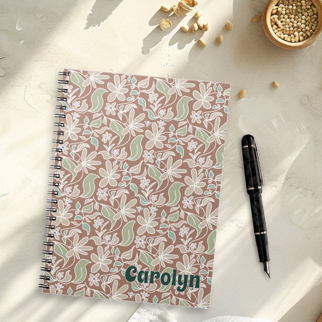 Cuaderno personalizado con patrón de jardín de cam (Subido por el creador)
