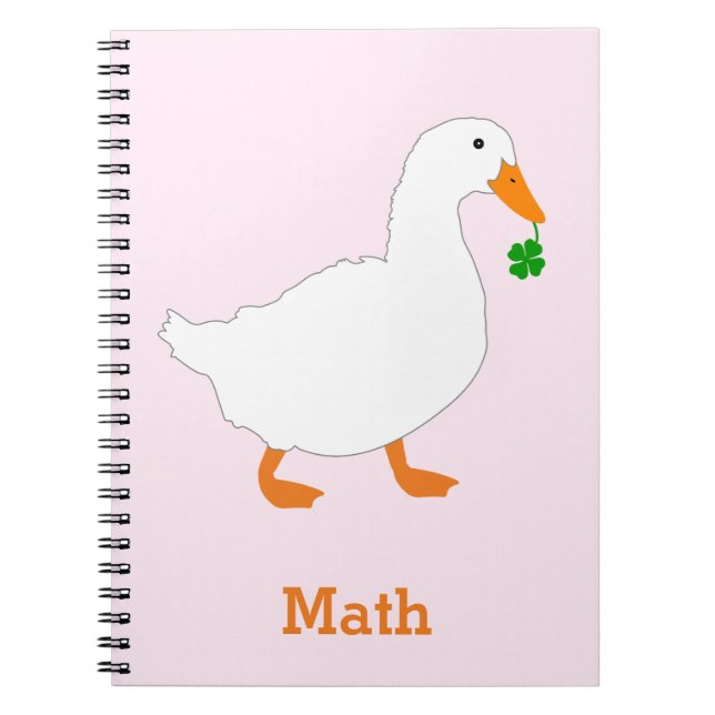 Cuaderno Personalizado con Patrón de Pato (Frente)