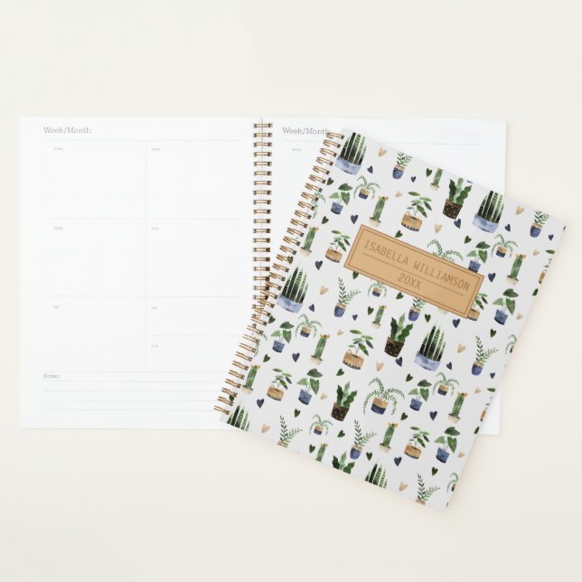 Cuaderno personalizado con patrón de planta en mac (Demostración)