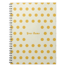 Cuaderno personalizado con patrón de puntos amaril