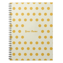 Cuaderno personalizado con patrón de puntos amaril