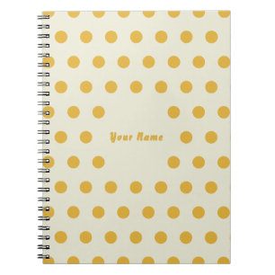 Cuaderno personalizado con patrón de puntos amaril
