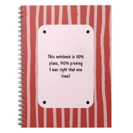 Cuaderno personalizado con patrón de rayas rojas y