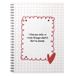 Cuaderno personalizado con patrón de rejilla roja