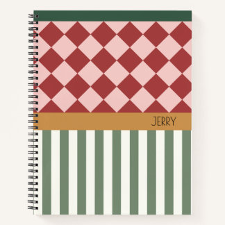 Cuaderno personalizado con patrón y nombre
