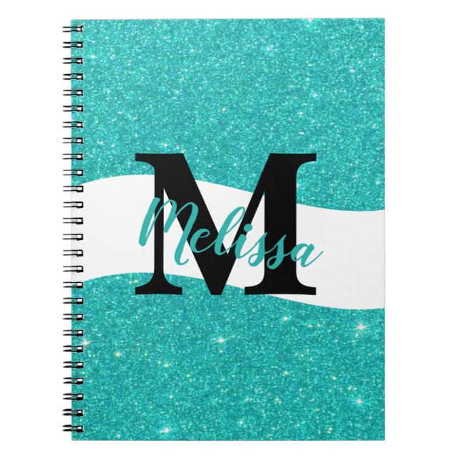 Cuaderno personalizado con purpurina (Frente)