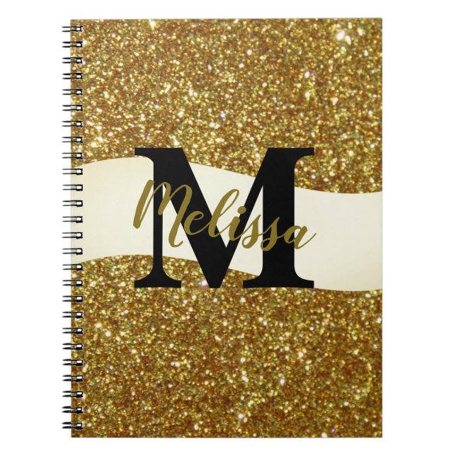 Cuaderno personalizado con purpurina (Frente)