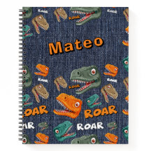 Cuaderno personalizado con rugido de dinosaurio pa