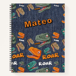 Cuaderno personalizado con rugido de dinosaurio pa
