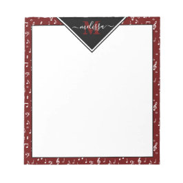 Cuaderno personalizado con símbolos musicales