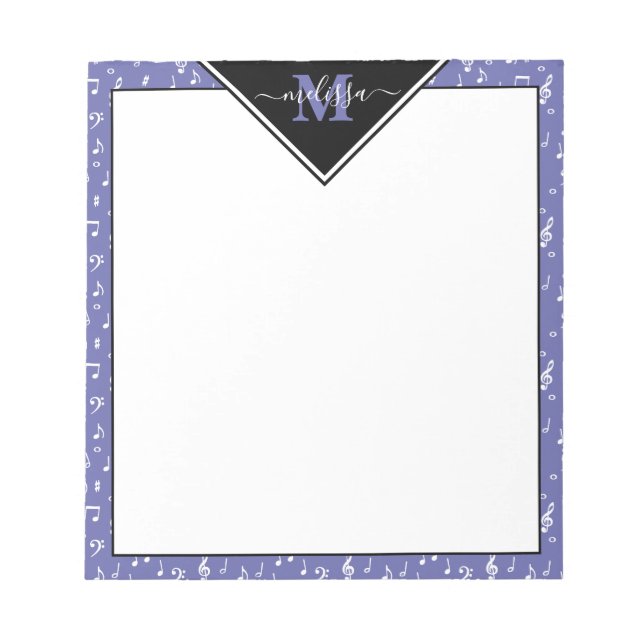 Cuaderno personalizado con símbolos musicales (Frente)