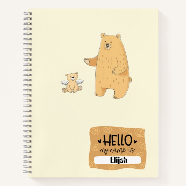Cuaderno Personalizado con Tema de Osito – Regreso (Anverso)
