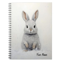 Cuaderno Personalizado Conejo de Invierno Amor Atrista Esté