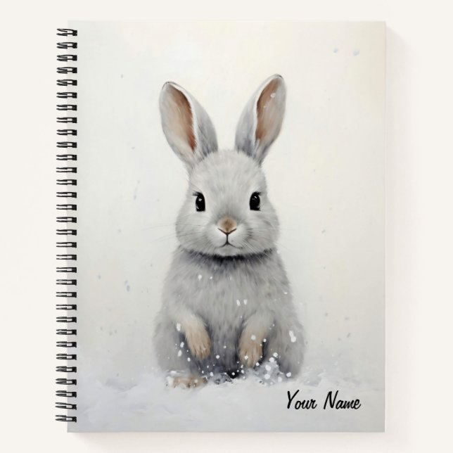Cuaderno Personalizado Conejo de Invierno Amor Atrista Esté (Anverso)
