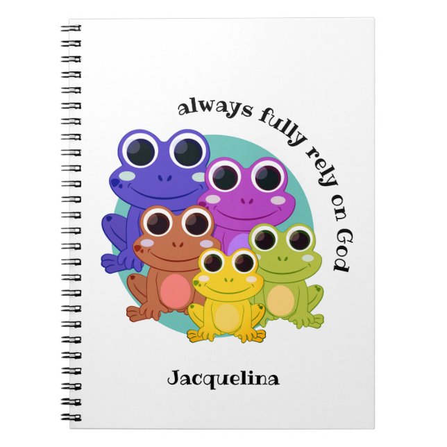 Cuaderno Personalizado, CONFIANDO PLENAMENTE EN DIOS Cristi (Frente)