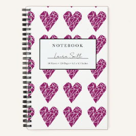 Cuaderno Personalizado Corazón Fracturado Magenta