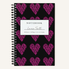 Cuaderno Personalizado Corazón Fracturado Magenta