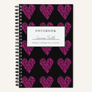 Cuaderno Personalizado Corazón Fracturado Magenta