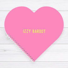 Cuaderno Personalizado Corazón Rosa Fucsia
