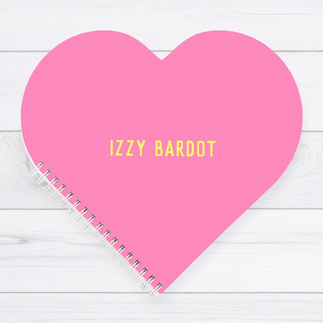 Cuaderno Personalizado Corazón Rosa Fucsia (Subido por el creador)