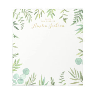 Cuaderno Personalizado Corona de Hoja Verde Papele